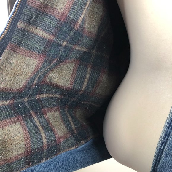 Carhartt Blanket Flannel Lined Hooded Mens Denim Jean Jacket A$AP Asap Rocky - Picture 10 of 16